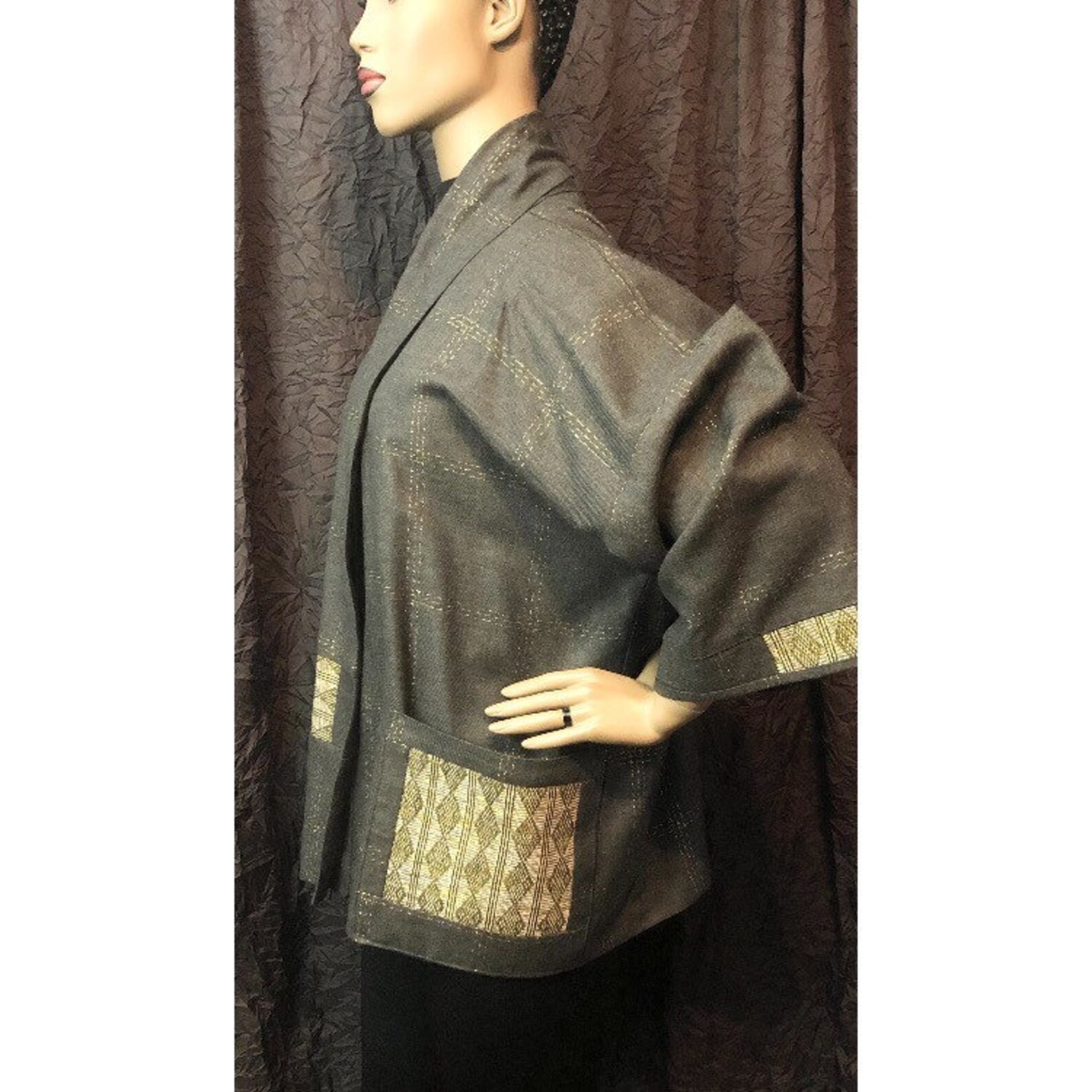 Wool Kimono Sleeves Jacket Etsy