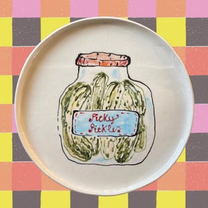 Bondgårdsinredning: Illustrerad sidotallrik med pickles