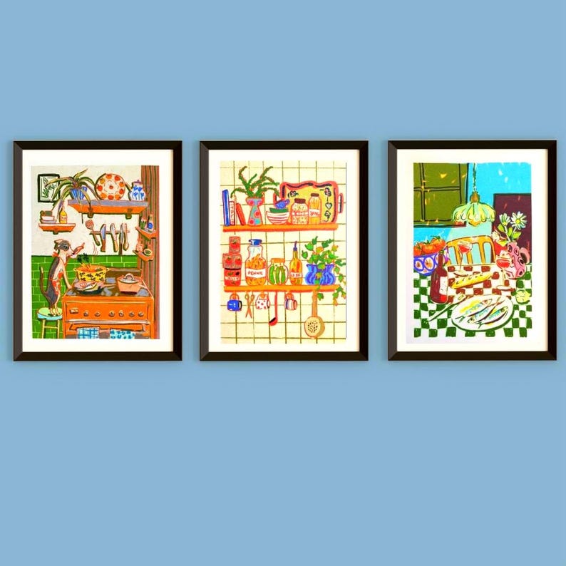 Whimsical Dinner Time Dog Art Print - Chef Kiss Wall Decor image 5