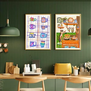 Whimsical Dinner Time Dog Art Print - Chef Kiss Wall Decor image 6