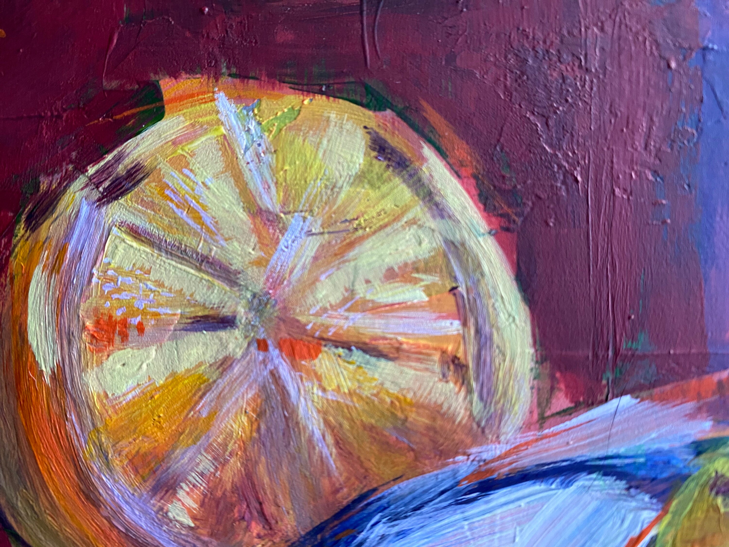 油彩画 レモンとボウル 油彩画 レモンとボウル 油彩画 レモンとボウル