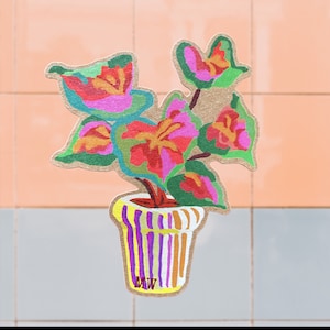 Caladium Plant Sticker: Heart Shaped Craft Paper Decal