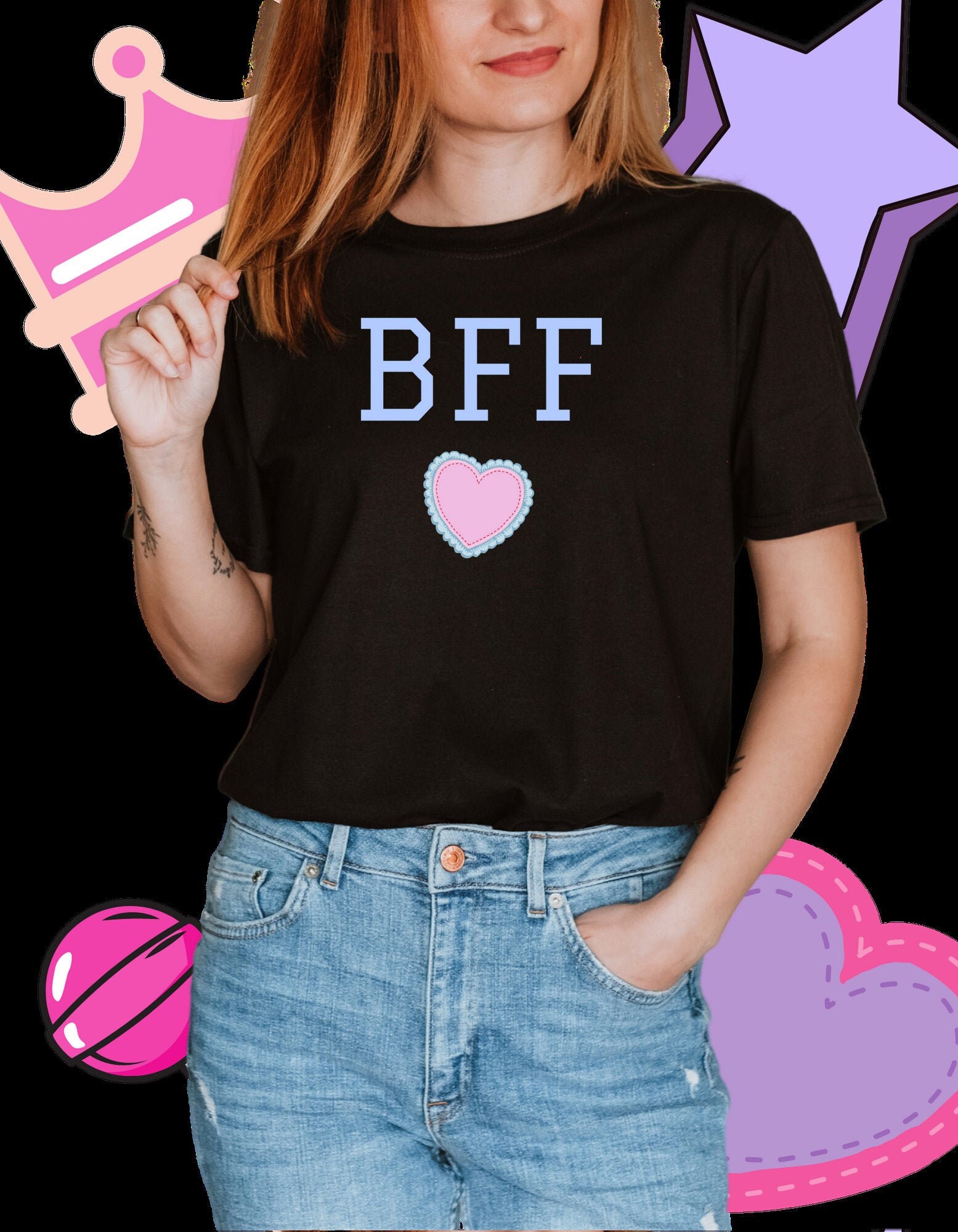 Best Friends Tee BFF Tshirt BFFs Matching Clothing Best | Etsy