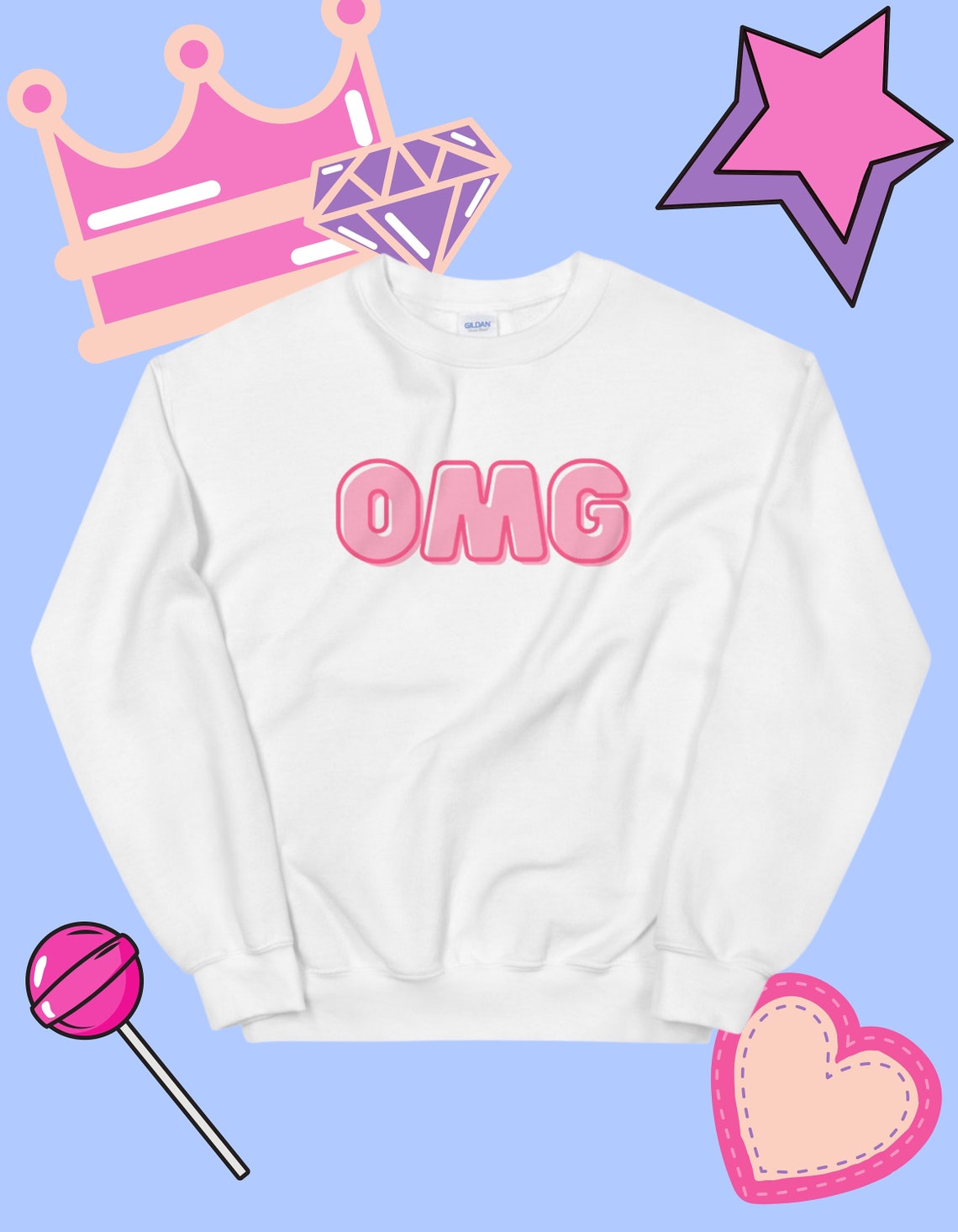 OMG Sweatshirt Crewneck Sweatshirt, Sweatshirt Woman Trendy, Trendy