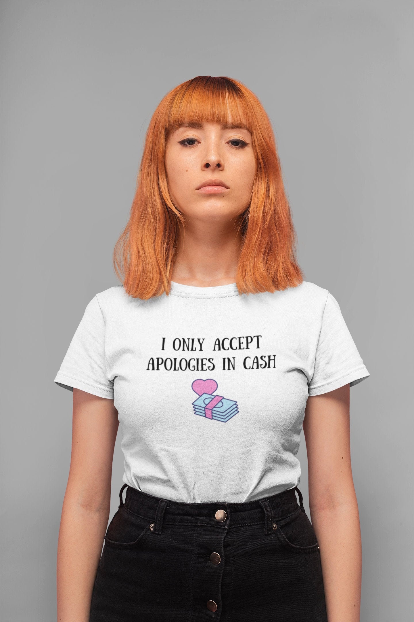 I Only Accept Apologies in Cash Tshirt Y2K Inspired Early - Etsy