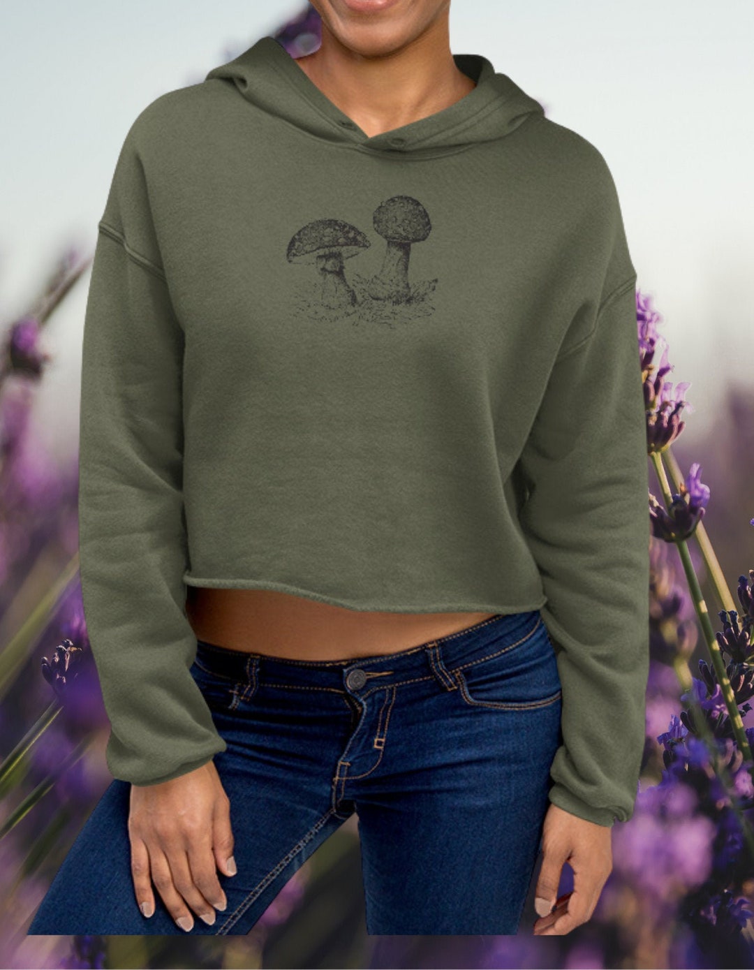 Mushroom Script Zip Hoodie