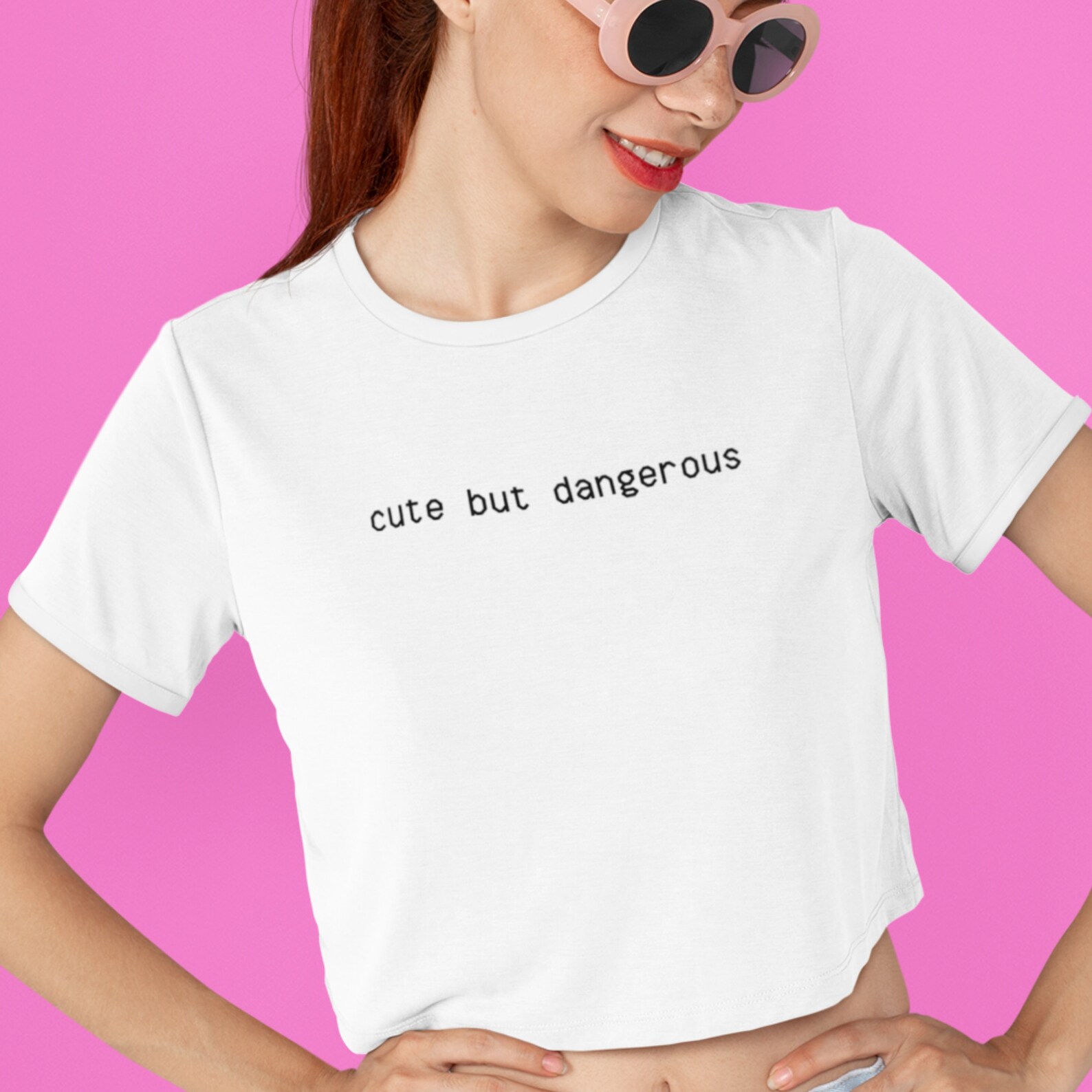 CUTE BUT DANGEROUS Crop Top Meme Crop Top Sassy Crop Top Y2K Fashion