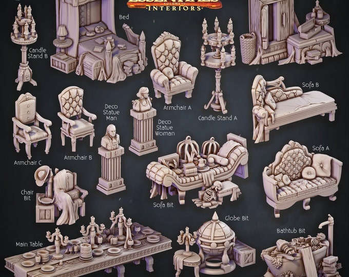 Haunted Mansion -Furniture -Cast and Play Interiors