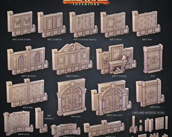 Haunted Mansion- Walls and Doors -Cast and Play Interiors