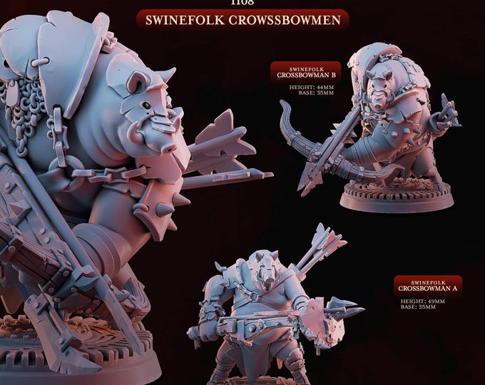 Swinefolk Crossbowmen -Cast Play - The Iron Bar Clan