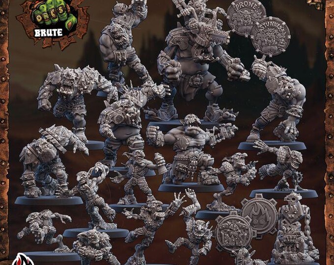 Brute Orcs Wasteland Style Full Roster