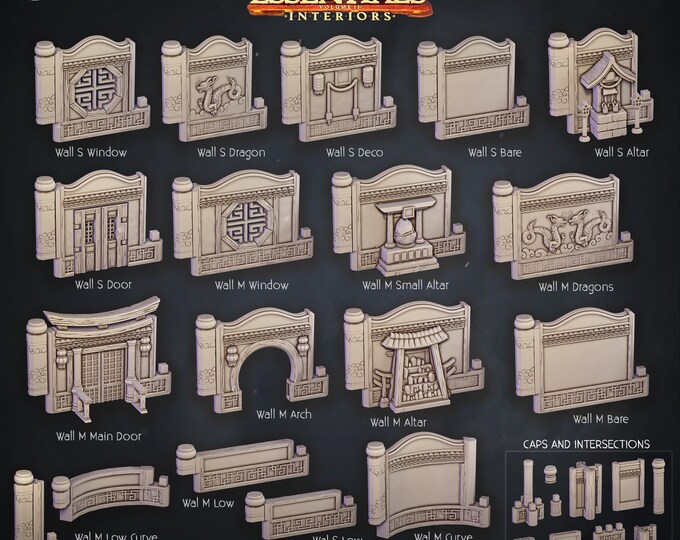 Oriental Temple -Cast and Play Interiors