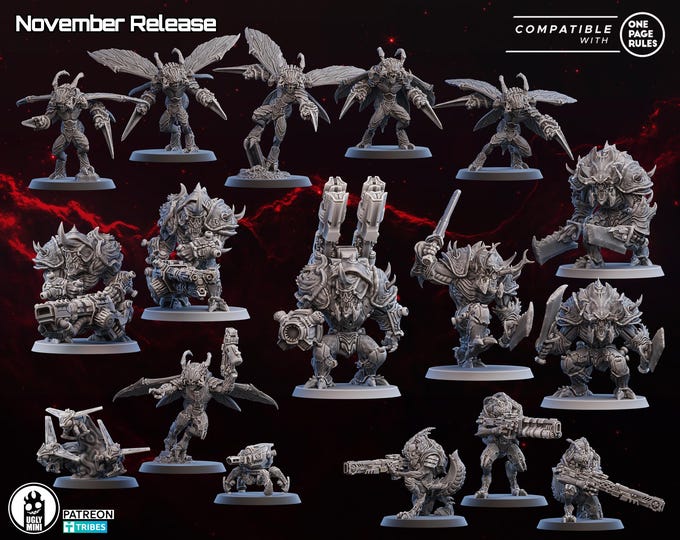 Chitnous Swarm Prt 1 -Ugly Miniatures