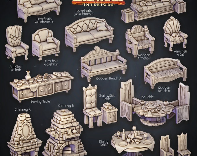 House Set Living and Dining room -Cast and Play Interiors