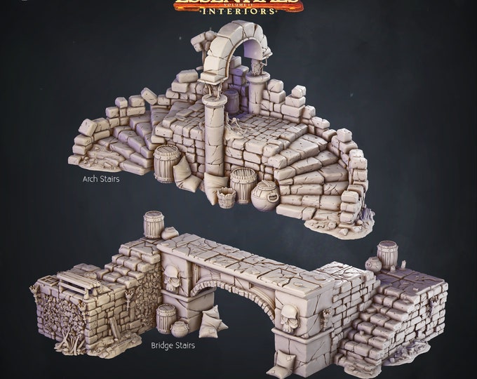 Dungeon Set- Stairs- Cast and Play Interriors