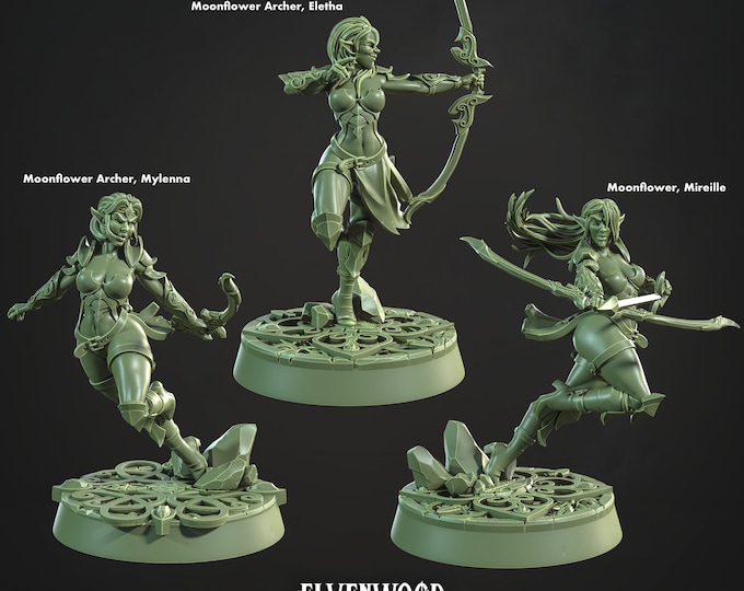 Moonflower Elven Archers- ElvenWood Grove -Cast and Play