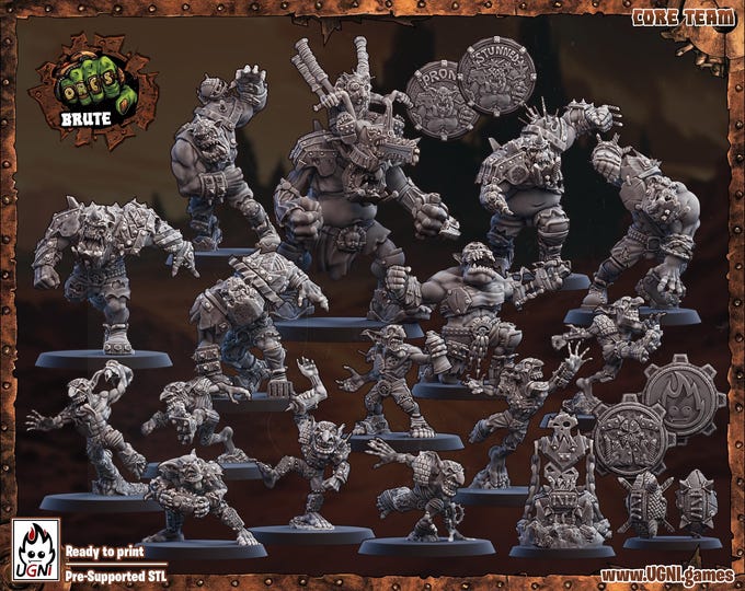 MadMax Brute Orcs Football Full Team -Ugni