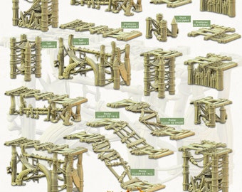 Goblin Fort -Modular Platforms -Cast and Play -Terrain Exteriors