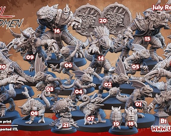 Primal Lizardmen TT Football Full Team -Ugni