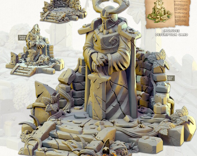Ancient Ruins -Statue -Cast and Play -Terrain Exteriors