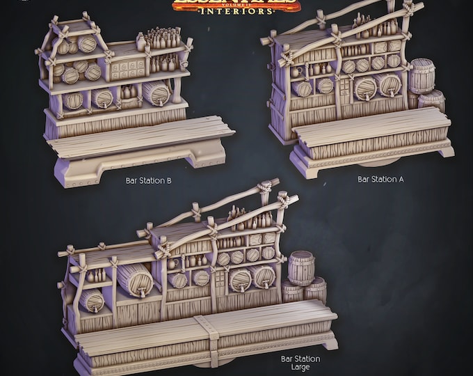 Tavern Set- Bar Stations- Cast and Play Interiors