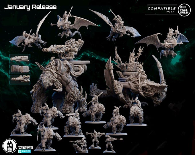 Raptari Army Faction 3-Ugly Miniatures