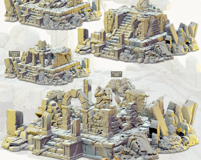 Ancient Ruins -Modular Pyramid -Cast and Play -Terrain Exteriors