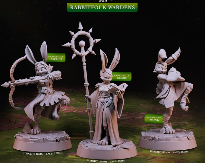 Rabbitfolk Wardens -Woodland Heroes -Cast and Play