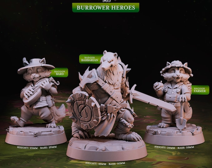 Burrower Heroes -Woodland Heroes -Cast and Play