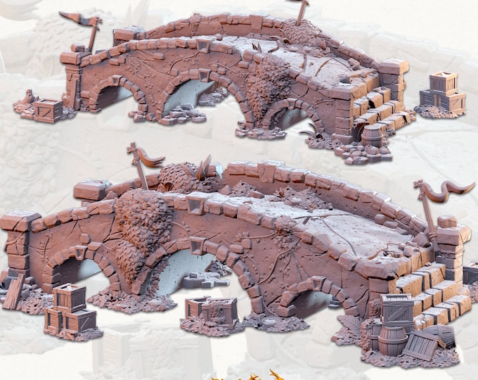 Town Ruins -Bridge -Cast and Play -Terrain Exteriors