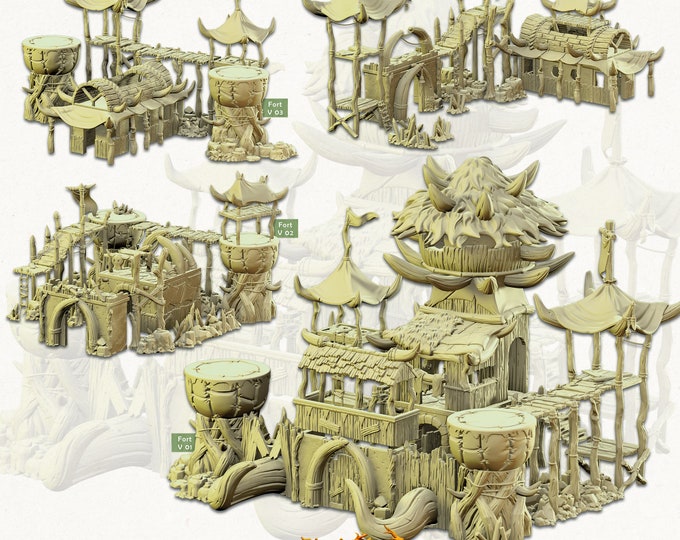 Goblin Modular Fort -Cast and Play -Terrain Exteriors