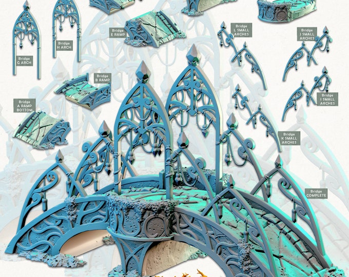 Elven City -Bridge -Cast and Play -Terrain Exteriors