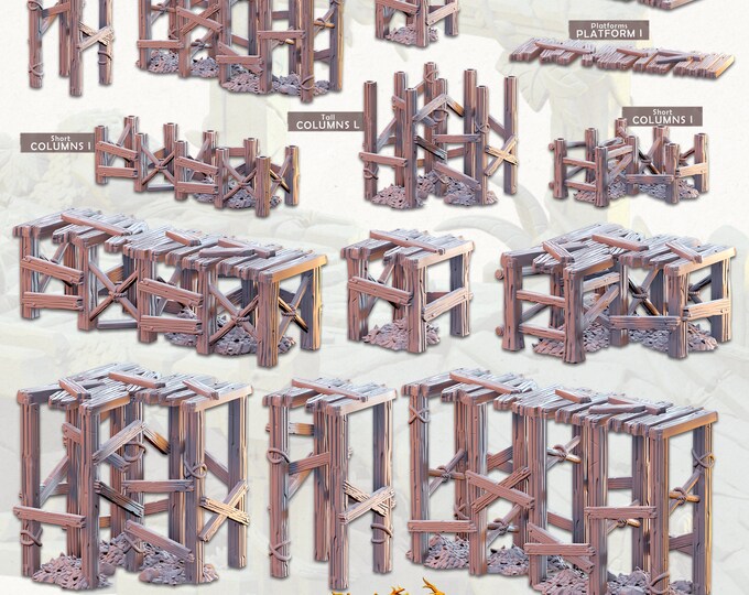 Town Ruins -Modular Platforms -Cast and Play -Terrain Exteriors