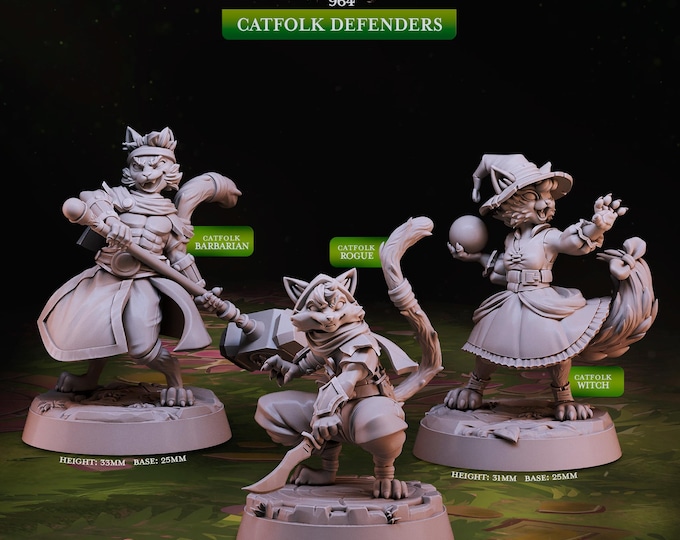 Catfolk Defenders -Woodland Heroes -Cast and Play