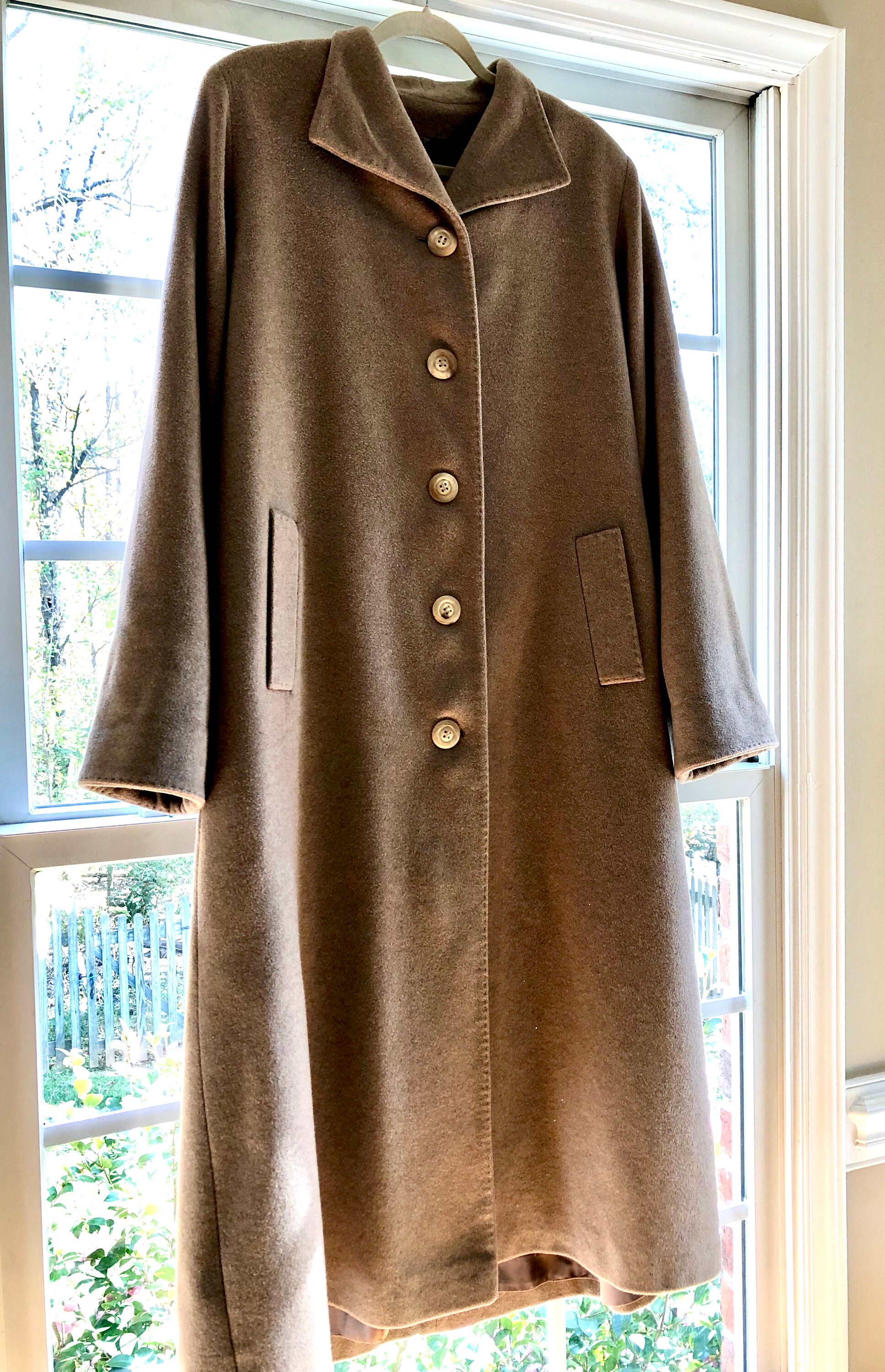 Fleurette 100% Cashmere Vintage Long Coat Camel/beige, Size 10 - Etsy