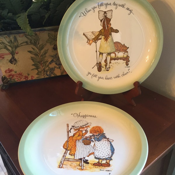 Set of 2 Vintage Holly Hobbie Collector's Edition Plates