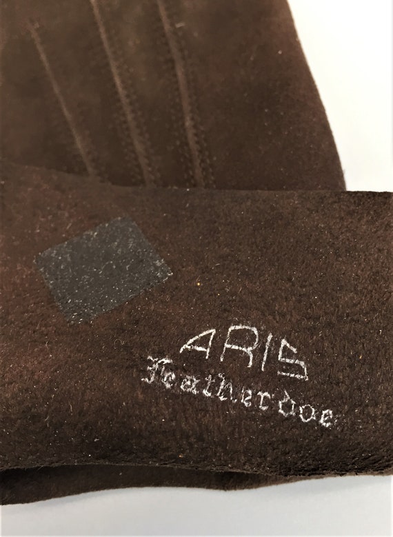 Vintage ARIS Suede Long Gloves Ladies - image 3