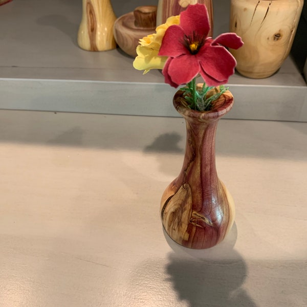 Small Wood Vase Etsy