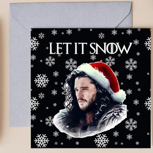 Carte de Noël « Let it snow » Game of Thrones - Jon Snow
