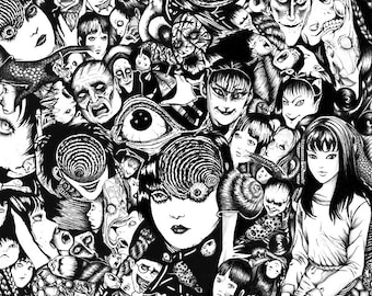 Digital Art Print Manga, Manga, Japanese, Japanese Horror