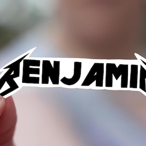 Custom Metallica Name Sticker