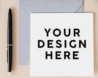 Custom Printed Greeting Card | Your Design on Matte Card with Envelope