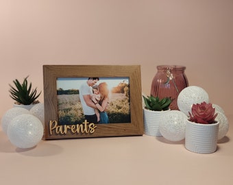 PARENTS Picture Frame 6''X4'', 10X15 cm - Personalized Family Gift for Mother's Day, Father's Day, or Any Special Occasion