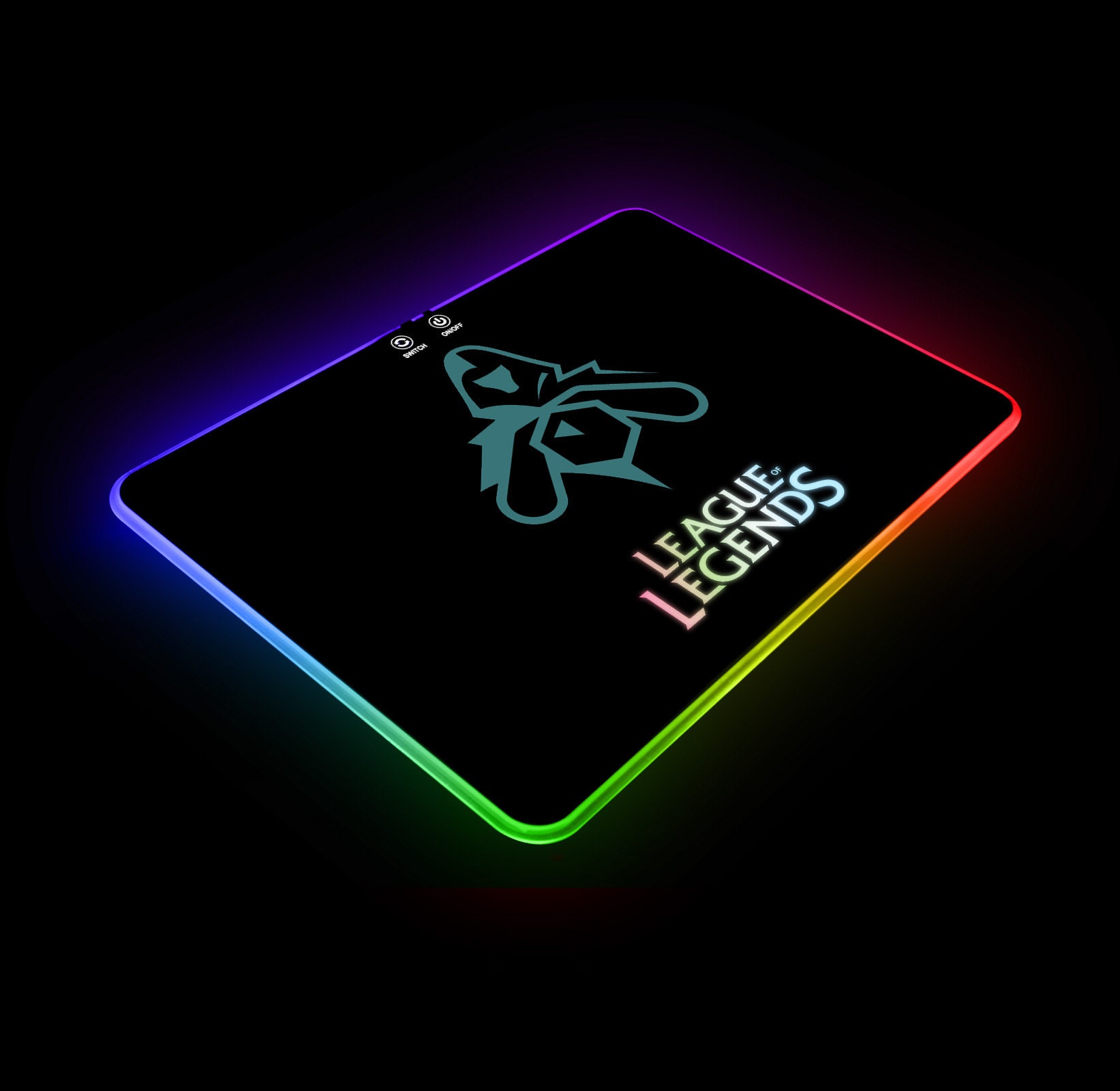 League of Legends Mouse Pad mit RGB LED Atmosphäre Licht harte Etsy
