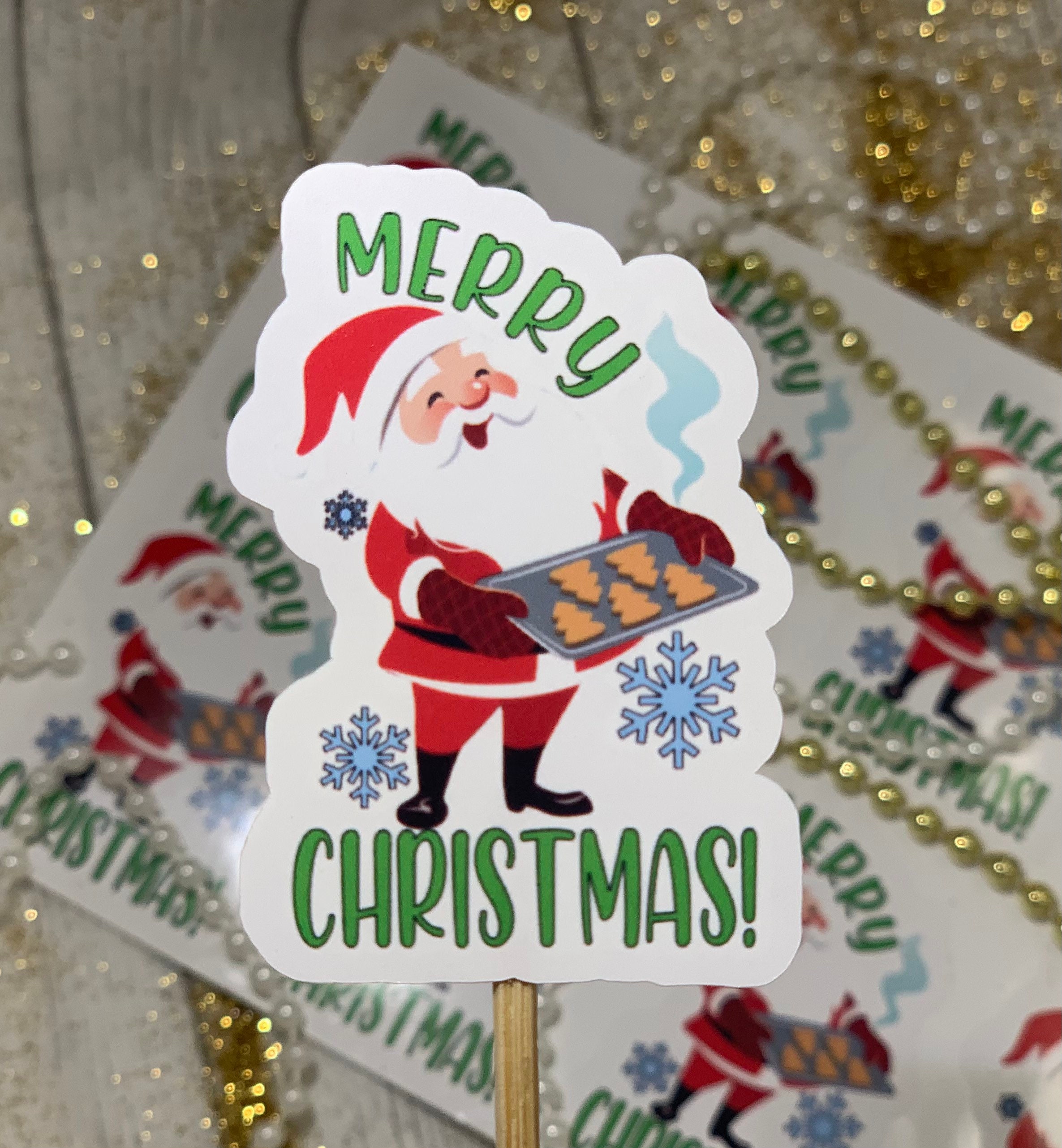Christmas Sticker Holiday Sticker Happy Mail Sticker Small Etsy