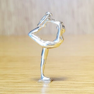 YOGA NECKLACE Sterling Silver  - Yoga Pendant - Yoga lover charm - Lord of the Dance pose - Yogi handcrafted - Colgante Yoga Plata