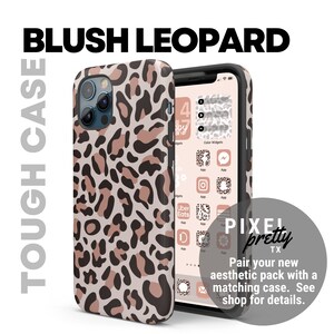 iOS Blush Leopard Aesthetic iPhone Pack; 570 Icons, 4 Widget Pics, 4 Wallpapers; 5 FREE custom icons image 4