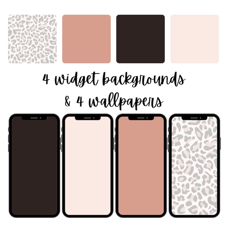 iOS Blush Leopard Aesthetic iPhone Pack; 570 Icons, 4 Widget Pics, 4 Wallpapers; 5 FREE custom icons image 2