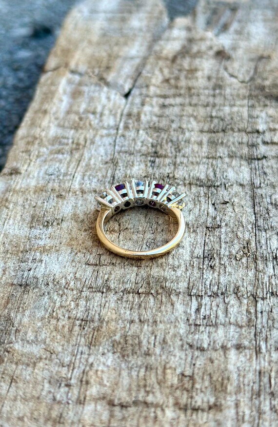 Round Ruby Round Diamond Stacking Stackable Band … - image 7