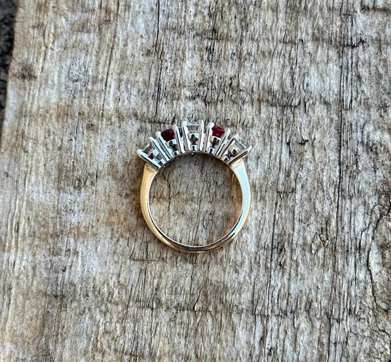 Round Ruby Round Diamond Stacking Stackable Band … - image 6